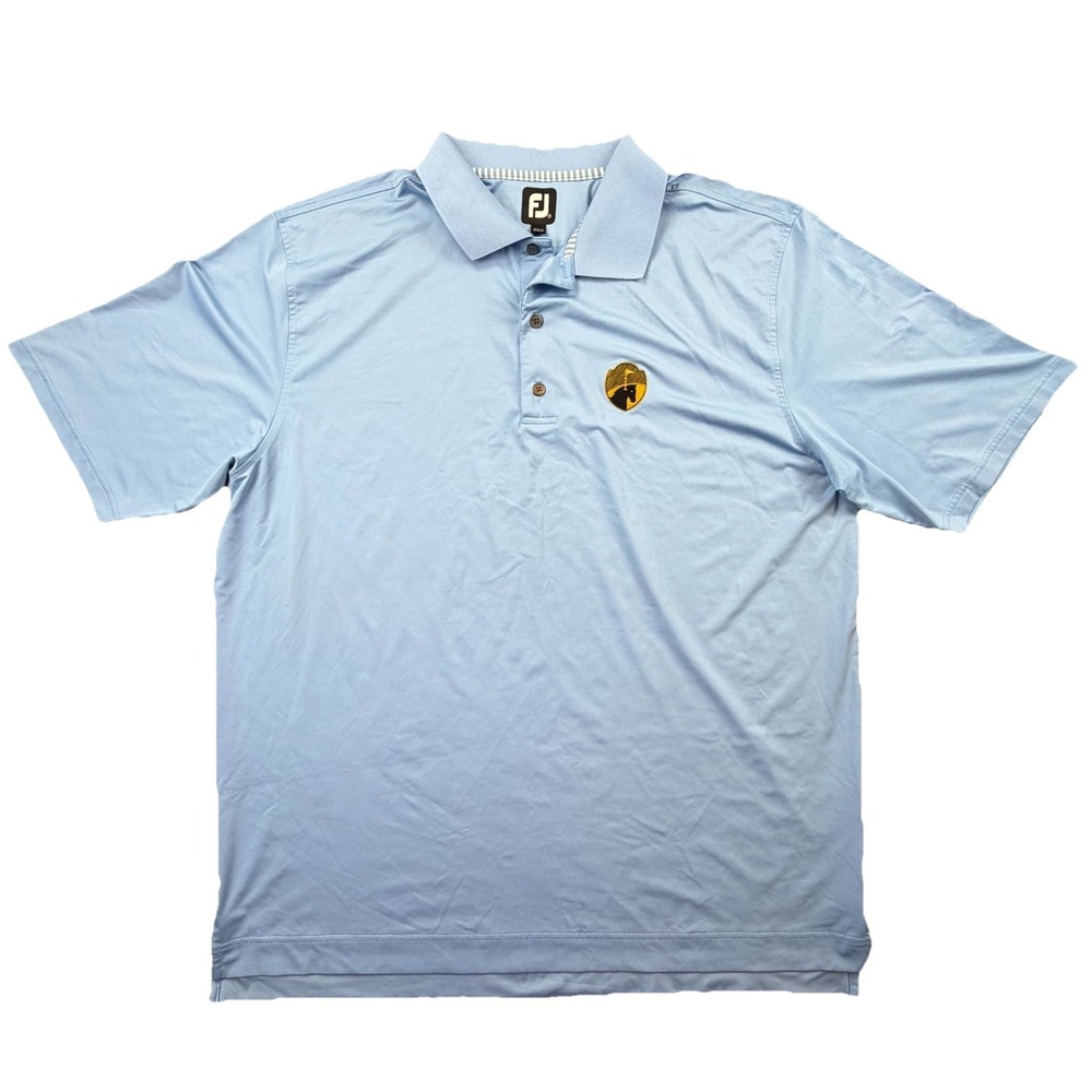 FootJoy FJ Golf Polo‎ Shirt Men XXL Blue Stretch Performance
